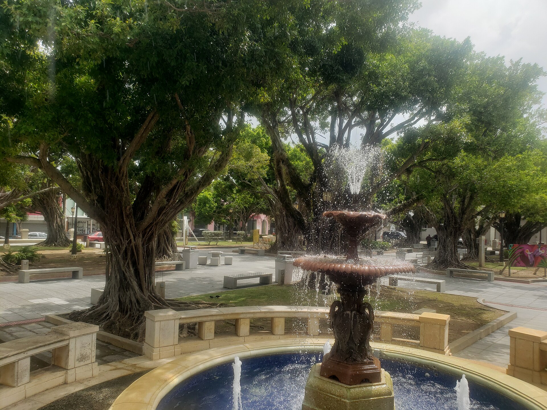 Fountain at the main square in Humacao barrio-pueblo