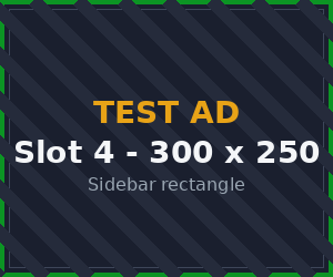 Test ad slot 4 sidebar 300 by 250