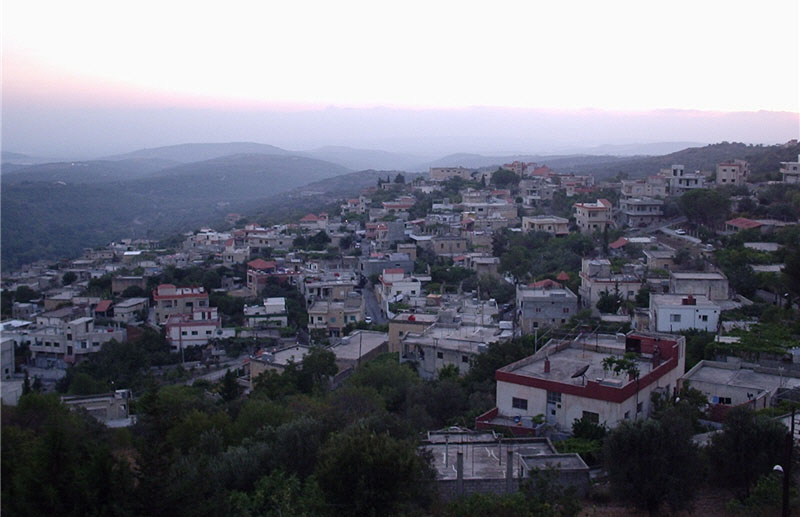 View of Zweitina village on the hillside